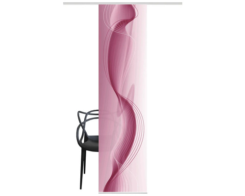 Schuifgordijn met abstract lijnenpatroon en stoel