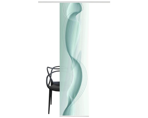 Schuifgordijn met abstract patroon voor een stoel