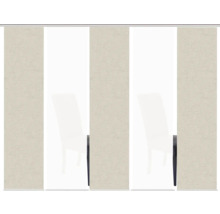 HOME FASHION Paneelgordijn Pive taupe 60x245 cm set van 5
