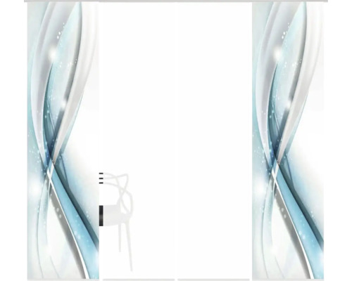 Schuifdeur met abstract golfmotief