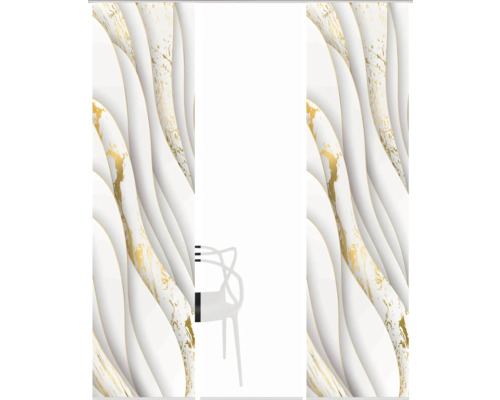 Behangontwerp met golvende lijnen en marmering