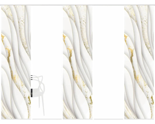 Decorpanelen met marmerlook in wit en goud