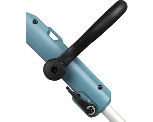 Detail van tuingereedschap met handvat en verstelmechanisme