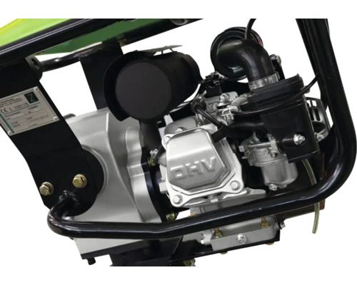 Gedetailleerd beeld van de motor van een stroomgenerator.