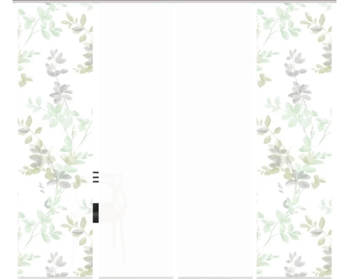 Schuifgordijn met bladerenpatroon