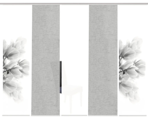 Schuifgordijn met bloemmotief voor raamdecoratie