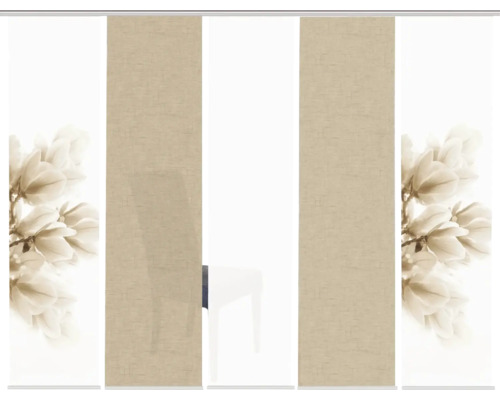 Schuifgordijn met bloemmotief