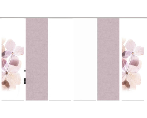 Schuifgordijn met bloemmotief