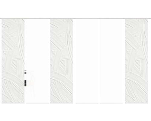 Abstracte wandpanelen met penseelstreekpatroon