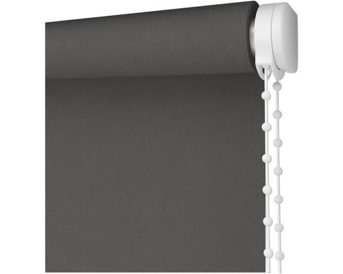Grijs stoffen rolgordijn met kettingbediening
