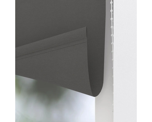 Grijs rolgordijn met kettingbediening voor raamdecoratie