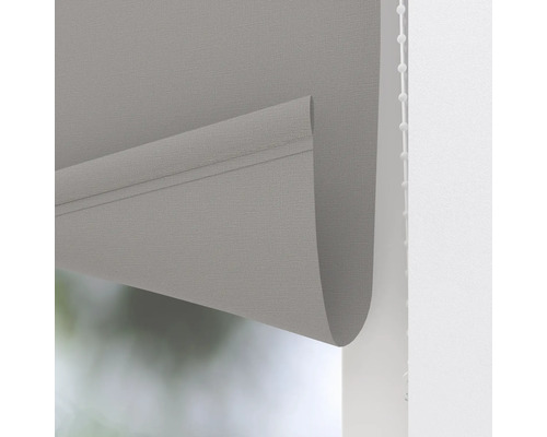 Grijs rolgordijn met kettingbediening voor raamdecoratie