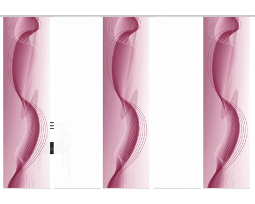 Schuifgordijn met abstract patroon voor raamdecoratie