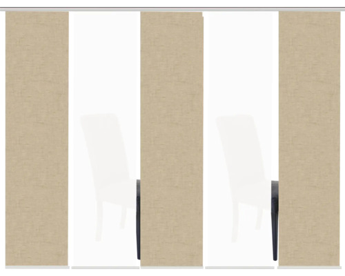 Schuifgordijnen van stof voor een raam