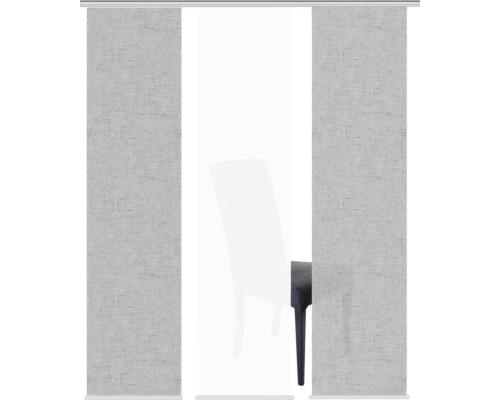 Schuifgordijnen met textielstructuur voor een stoel