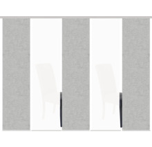 HOME FASHION Paneelgordijn Pive zilver 60x245 cm set van 5