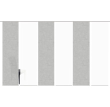 HOME FASHION Paneelgordijn Pive zilver 60x245 cm set van 6