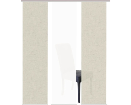 Schuifgordijnen met stoel op de achtergrond