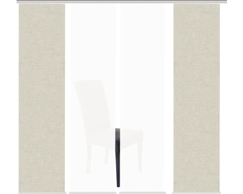 Paneelgordijn met textielstructuur voor een stoel