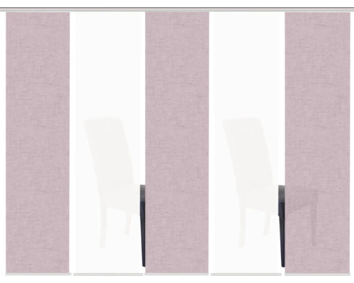 Schuifgordijnen met linnenachtige textuur voor een raam