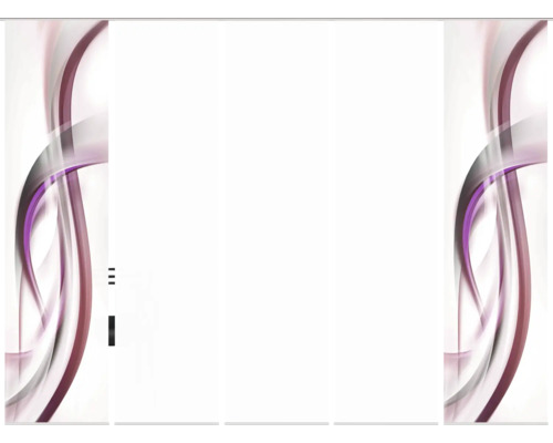 Lichtdicht schuifgordijn met abstract golfpatroon