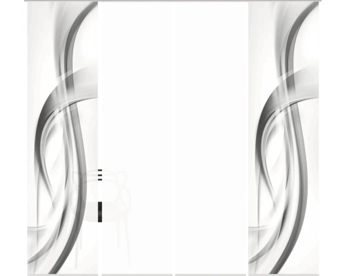 Schuifdeur met abstracte lijnen voor meubels