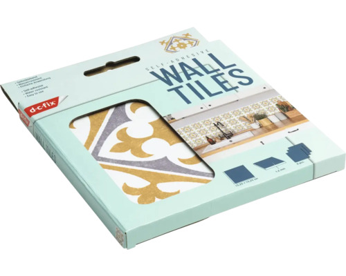Verpakking zelfklevende wandtegels met patroon
