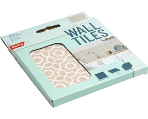 Verpakking zelfklevende wandtegels met geometrisch patroon