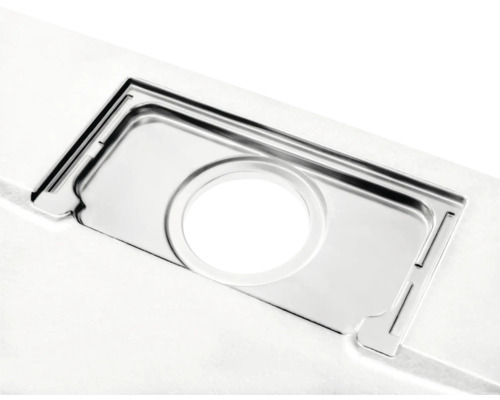 Roestvrijstalen spoelbak met ronde afvoer