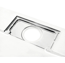 Roestvrijstalen spoelbak met ronde afvoer