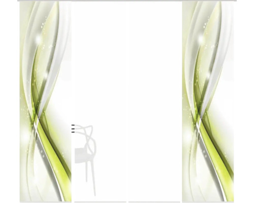 Driedelige schuifdeur met abstract patroon