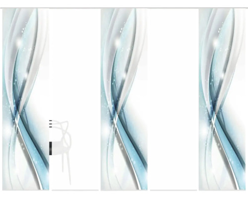 Roll-up display met abstract ontwerp voor reclame en presentaties