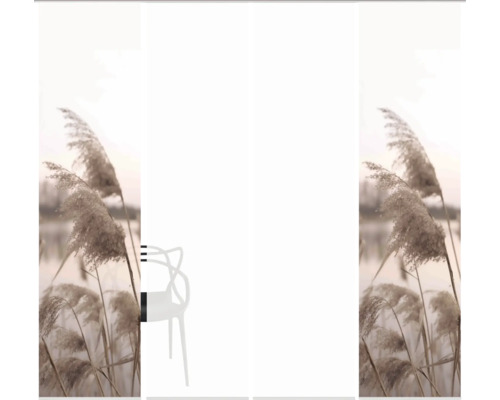 Decoratief paneel met rietmotief en een stoel