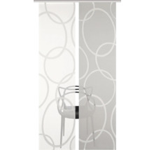 HOME FASHION Paneelgordijn Pinalo grijs 60x245 cm set van 2