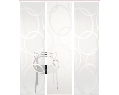 Schuifdeur met cirkel ornament en stoel