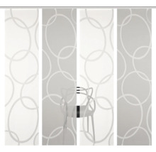 HOME FASHION Paneelgordijn Pinalo grijs 60x245 cm set van 4