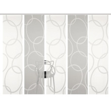 HOME FASHION Paneelgordijn Pinalo grijs 60x245 cm set van 5