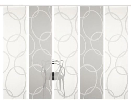 Schuifgordijn met cirkelpatroon voor raamdecoratie