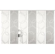 HOME FASHION Paneelgordijn Pinalo grijs 60x245 cm set van 6