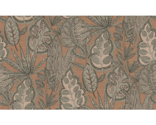 Behang met tropisch bladerpatroon