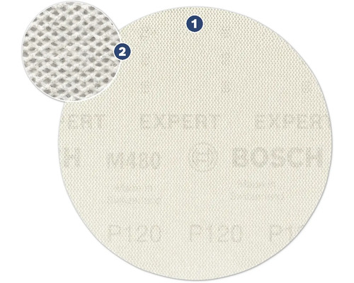 Schuurschijf met korrel P120 en netstructuur