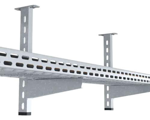 Metalen kabelgoot met bevestigingsmaterialen voor plafondmontage