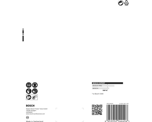 Informatie over Bosch gereedschap, veiligheidsinstructies, prestatievergelijking en barcode.