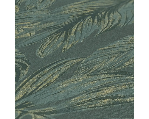 Close-up van een gestructureerd behang met plantenmotief