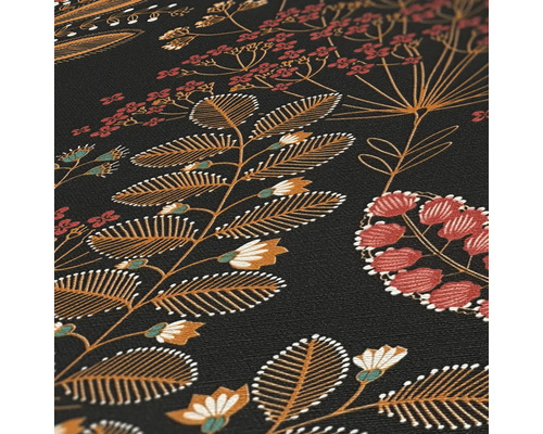 Behang met plantenmotief