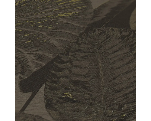 Close-up van een gestructureerd behang met plantenmotief