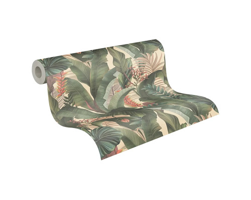 Behangrol met tropisch plantenpatroon