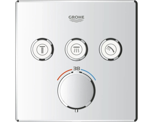 Grohe Logo douchethermostaat met bedieningselementen voor temperatuur- en waterhoeveelheidinstelling