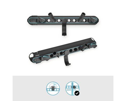 Garderobesysteem voor wandmontage met meerdere haken en opbergmogelijkheden