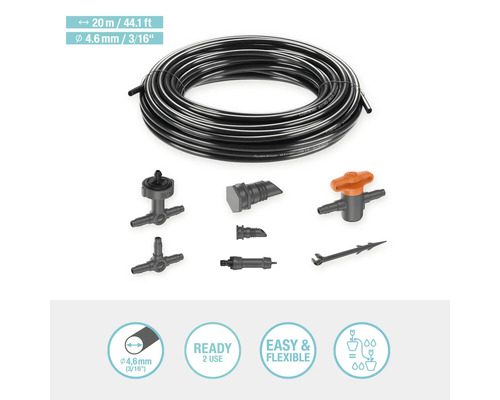 Gardena Micro-Drip-System met 20 meter slang en diverse aansluitstukken voor irrigatie
